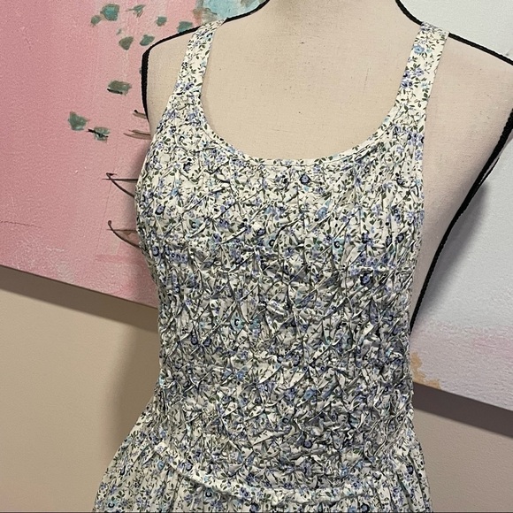 Free People Cotton Petunia Mini Dress Womens In Tea Combo Sz XS $128 Boho Floral - Picture 11 of 11